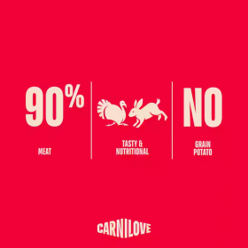 Супер премиум месно лакомство за кучета  Carnilove Jerky Snack Turkey & Rabbit с пуешко и заешко месо  100 г
